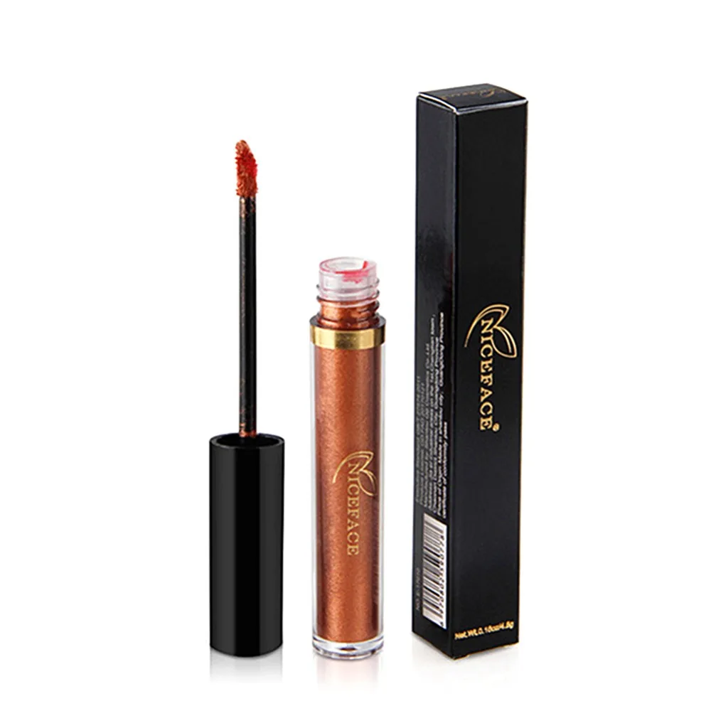 100% новый 17 цветов жидкая Shimmer Тени Make Up Водонепроницаемый блеск металлик теней