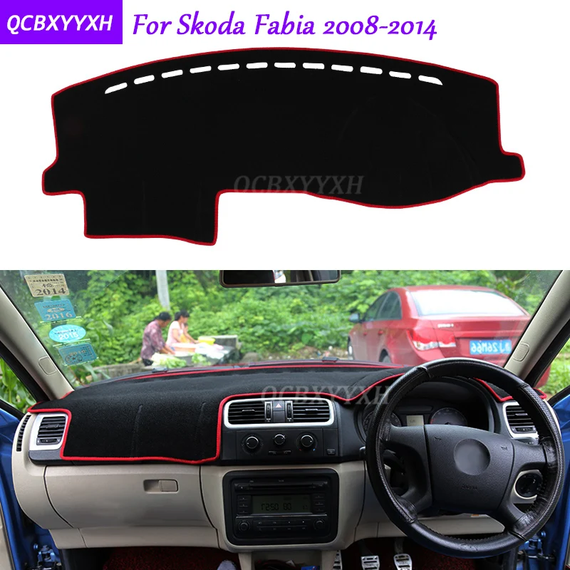 Коврик для приборной панели Skoda Fabia 2008 2014 защитный коврик интерьера Photophobism