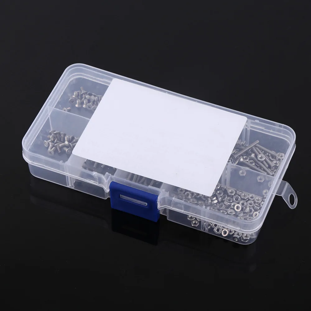 Винты и гайки 280 шт./компл. M2 из нержавеющей стали SS304 винты саморезные с плоской