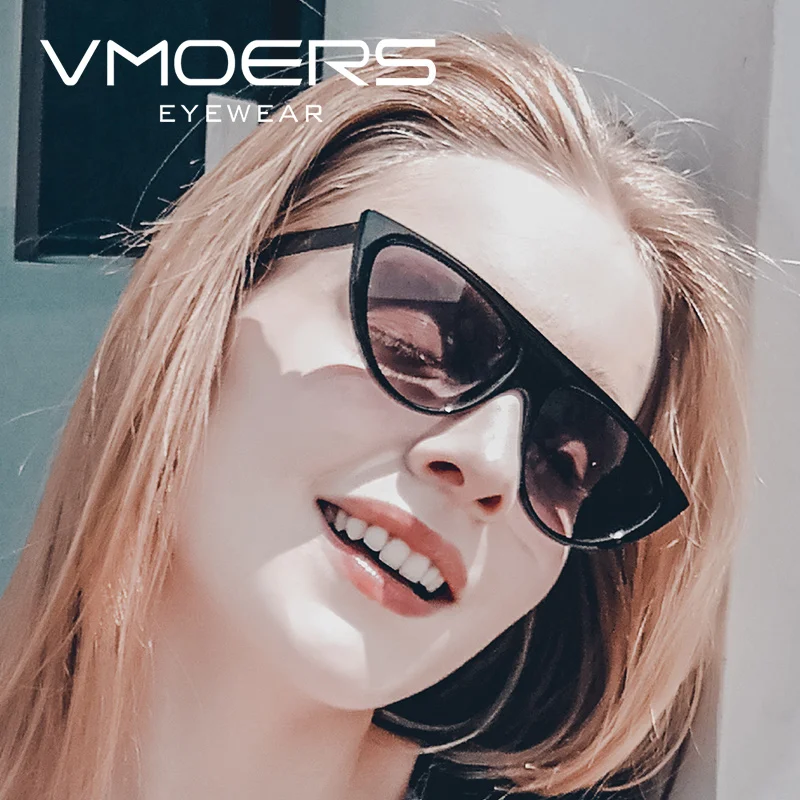 VMOERS 2018 кошачий глаз солнцезащитные очки женские роскошные брендовые