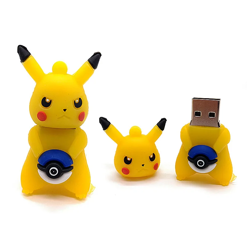 Мультфильм Милый Пикачу pokemon pen drive usb2.0 флэш-накопитель 64 ГБ 32 16 8 4 карта памяти