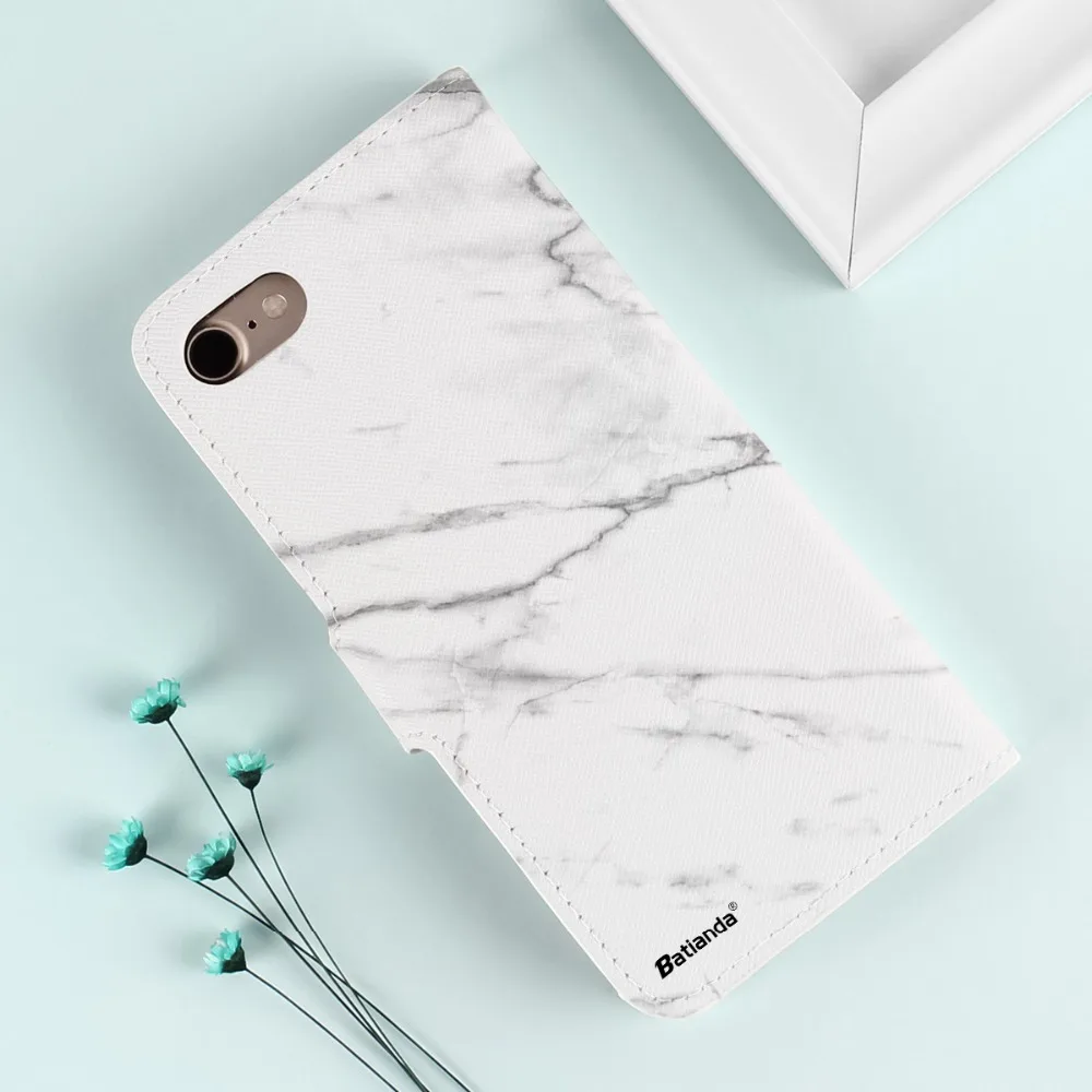 Batianda искусственная кожа + Поликарбонат Жесткий Чехол для iPhone 6 6s Плюс/7 plus/8 плюс