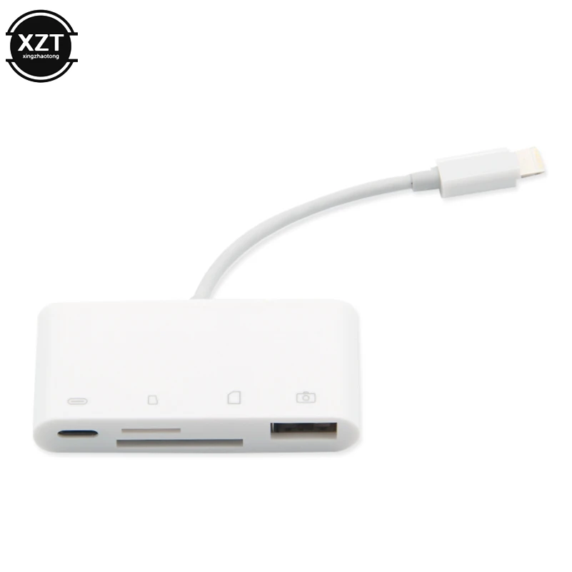 4 в 1 SD TF карта камера соединительные комплекты для Lightning к USB камера ридер адаптер OTG кабель для iphone x 7 8 plus для ipad Air