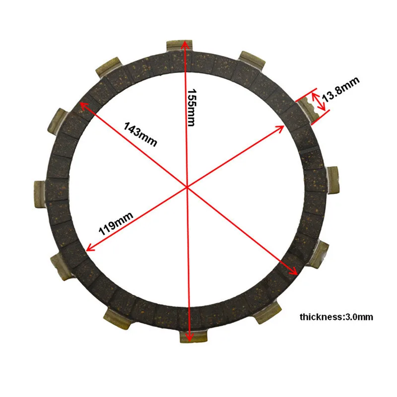Запчасти для двигателя мотоцикла комплект фрикционных пластин сцепления YAMAHA XVS650