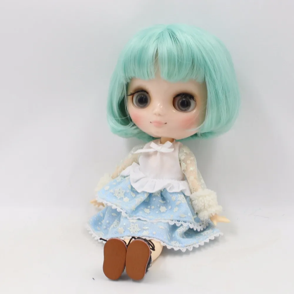 DBS blyth Middie кукла для суставов тела мятно-зеленые волосы короткий боб 1/8 20 см BL4006