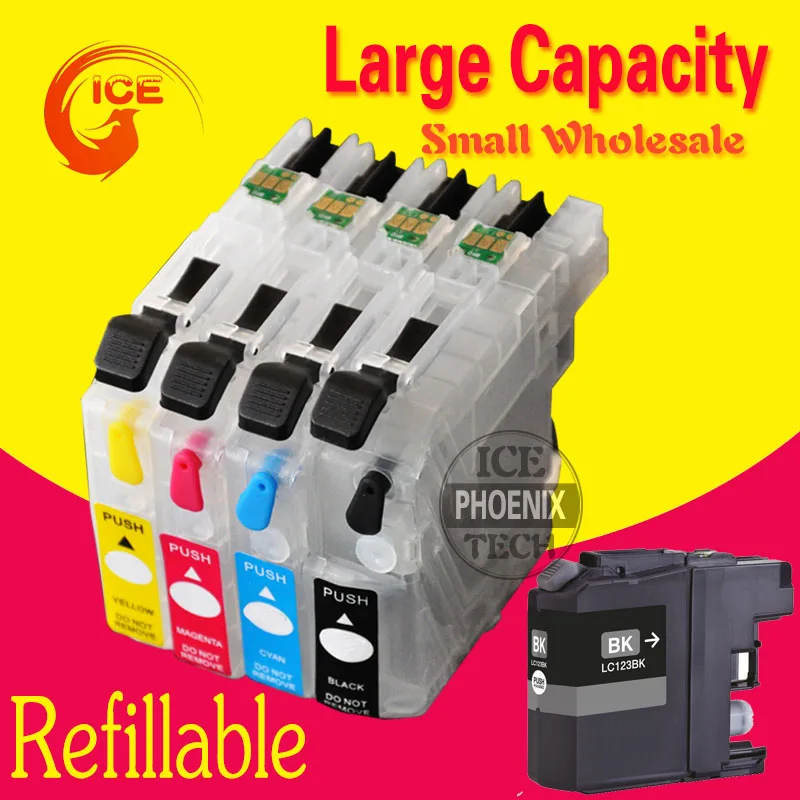 Для Brother DCP J132 J152 J172 J552 J752 J4110 132 152 172 552 752 4110 перезаправляемый картридж для чернил
