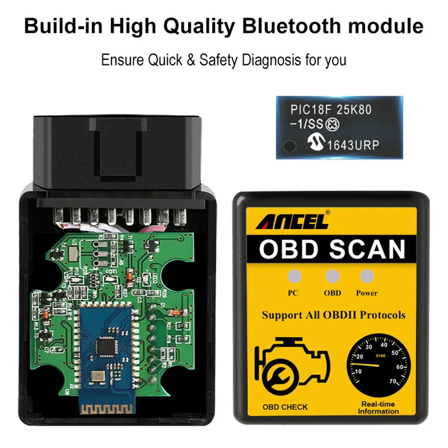 Mini V1.5 ELM327 Advanced OBD 2 Scan Tools Auto Car Diagnostic Scanner OBDII OBD2 Bluetooth ELM 327 detector Tool | Автомобили и