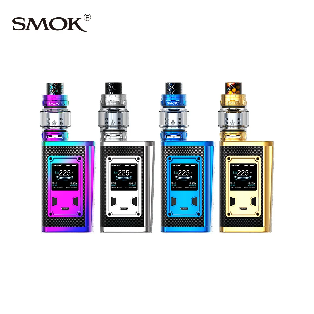 Набор SMOK Majesty роскошное издание 225 Вт Vape Kit испаритель 8 мл/2 мл TFV12 Prince tank углеродное