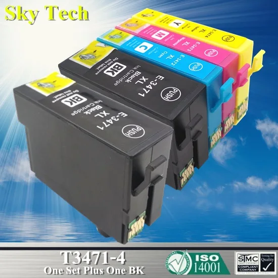 Качественный совместимый чернильный картридж для 34XL T3471 T3474 Epson WorkForce Pro WF