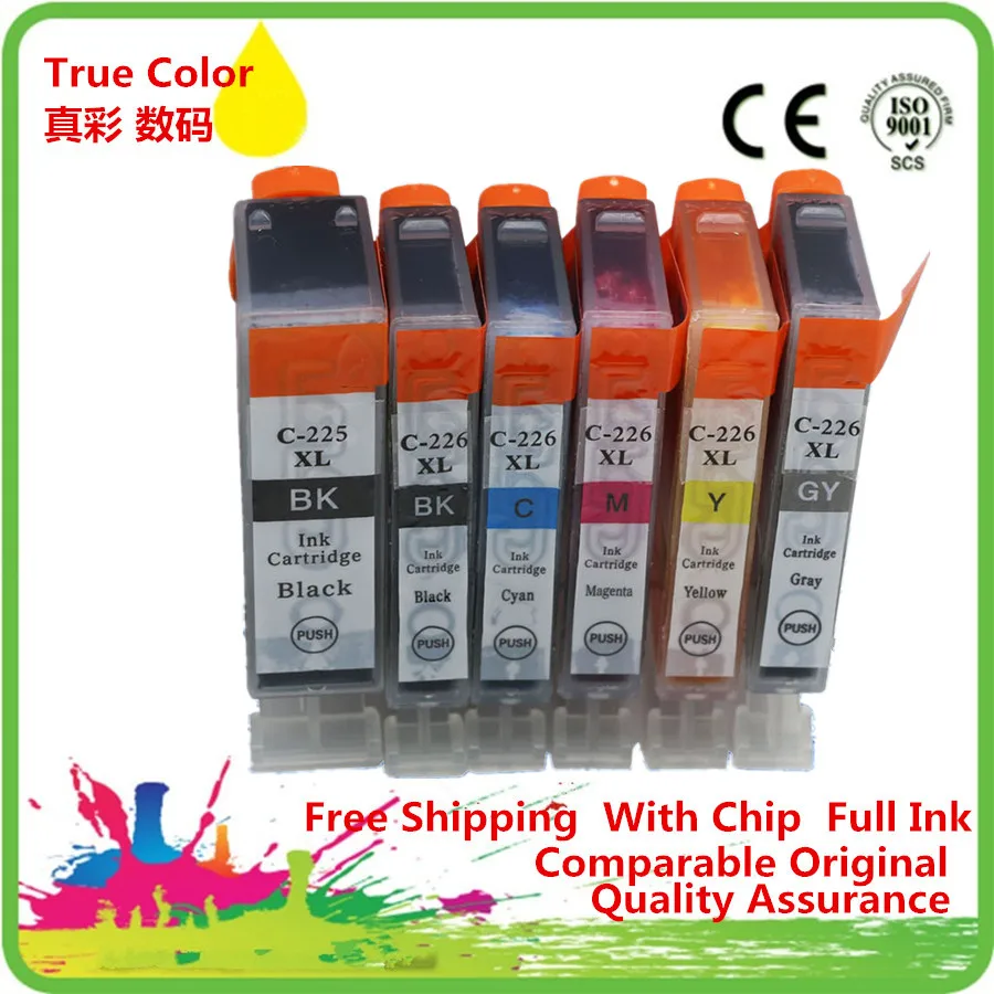 Замена PGI 225 225XL PGI225 PGI225XL CLI 226 чернильный картридж для принтера Canon MG6110 6120