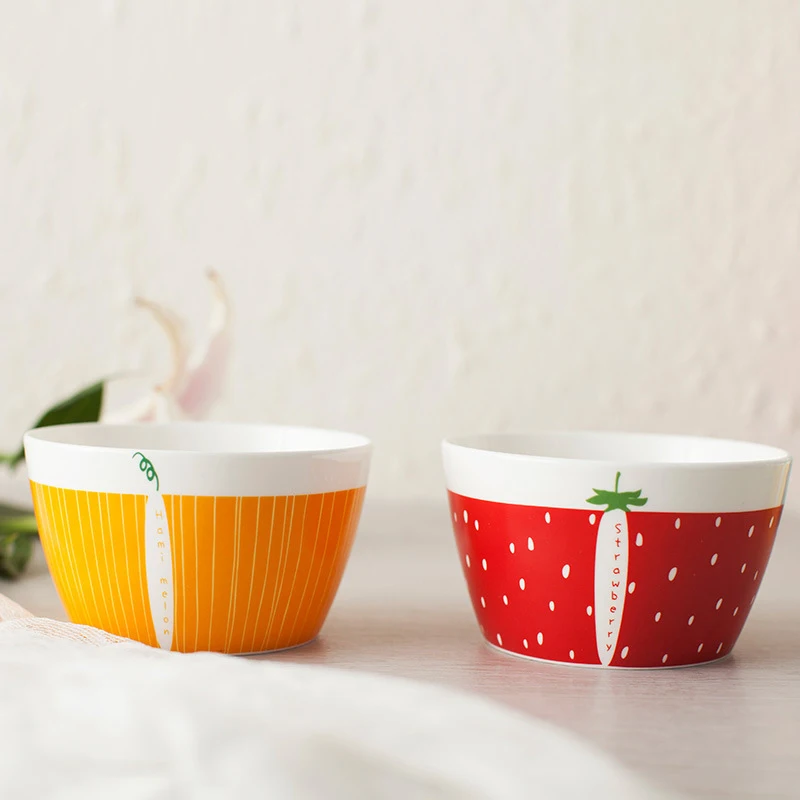 Набор из 4 керамических мисок тонкого костяного фарфора креативная ручная