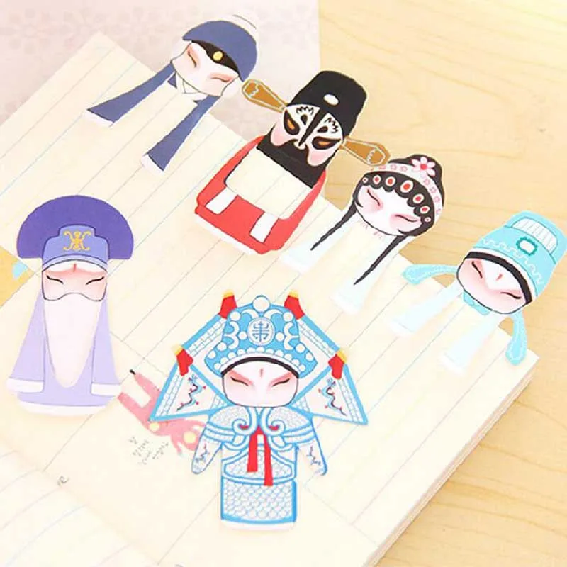 1 компл./лот китайский элемент бумажных закладок Пекинская опера маски для лица