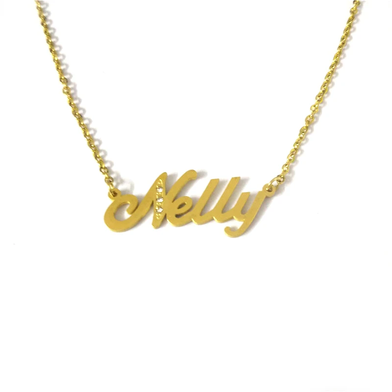 FairLadyHood Custom Personalized &quotNelly&quot Name Necklace Women Pendant &amp Stainless Steel Jewelry Valentine's Gift | Украшения
