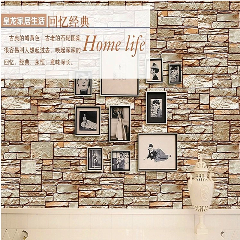 

Hot sale Bricks patten for TV background living room bedroom hotel room wall paper wallpaper roll