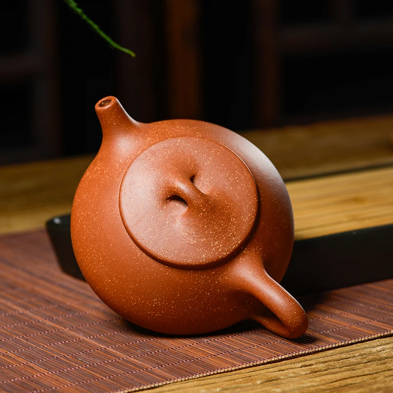 Authentic Yixing famous pure handmade purple clay teapot original ore dragon blood sand Kung Fu ball hole 210ml | Дом и сад