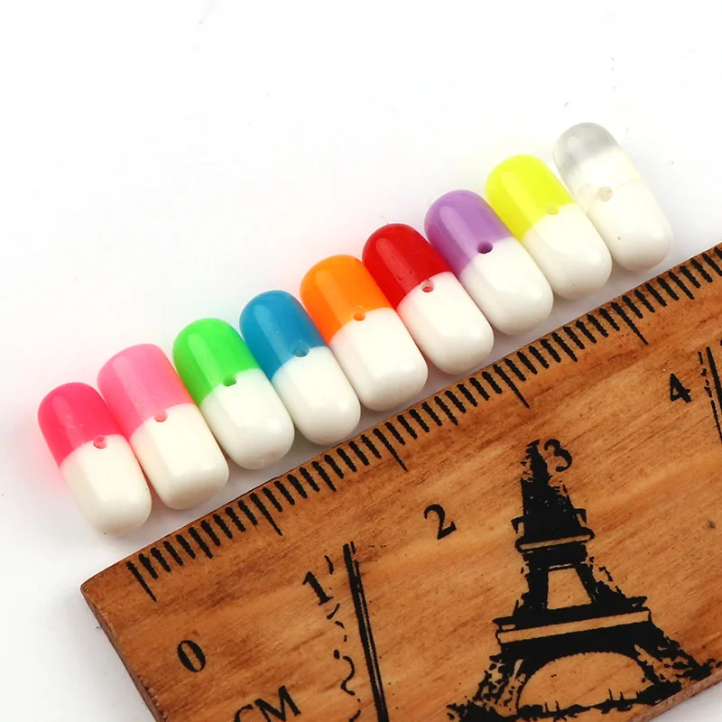 100 шт. разноцветный бант для волос милые полимерные бусины центр скрапбукинга