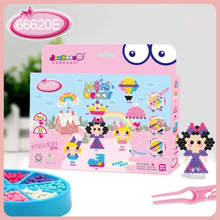 66620E with box DOLLRYGA 66620 We are Girl подарочный набор 5 мм водный спрей Аква Перлен волшебные шарики развивающие 3D Пазлы аксессуары комплект для детей - Цвет: 66620E with box