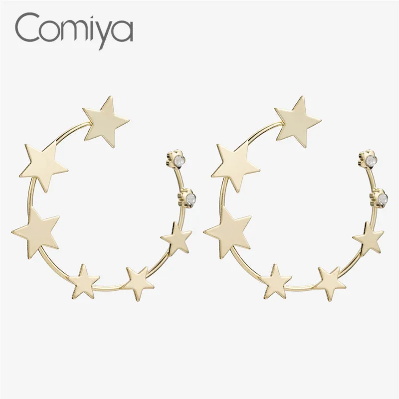 Женские серьги-гвоздики Comiya Feminino Boucle D'oreille Femme модные серьги золотого цвета с