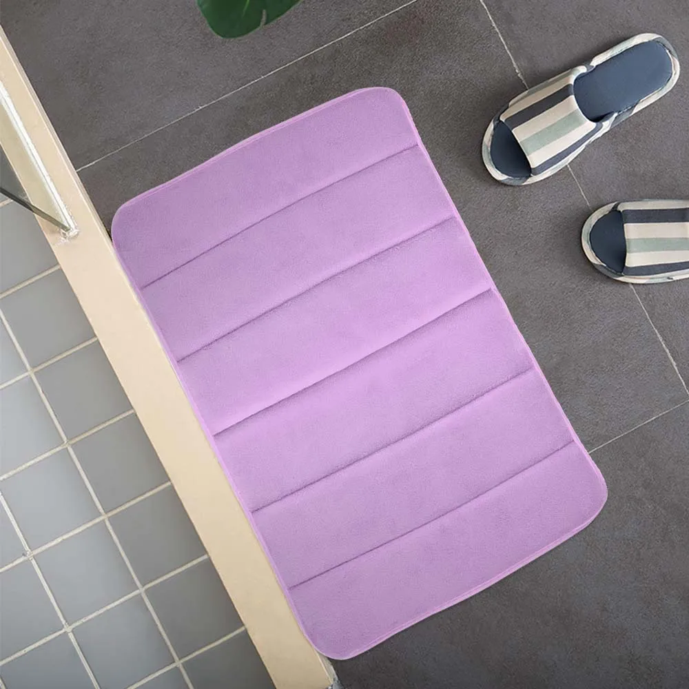 purple Urijk утолщенные коралловые мини ковры бархатные вертикальные Нескользящие Задние Коврики мягкий коврик для ванной комнаты пены памяти коврик для ванной двери кухонные коврики - Цвет: purple