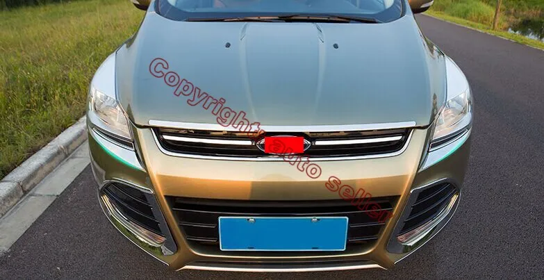 Передняя решетка из нержавеющей стали для Ford Kuga Escape 2013 2014 2015 2016 | Автомобили и