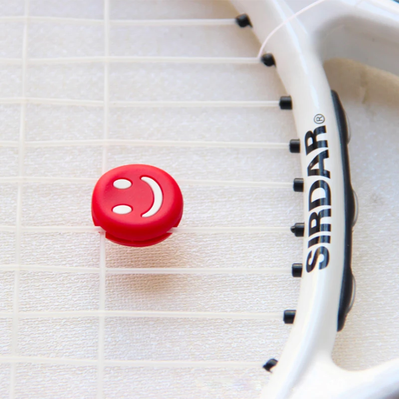 

10Pcs/lot Tennis Racket Silicon Vibration Dampener In 3 Colors Smile Face Soft Silicon Damper for Tennis Racket String 2cm Diam