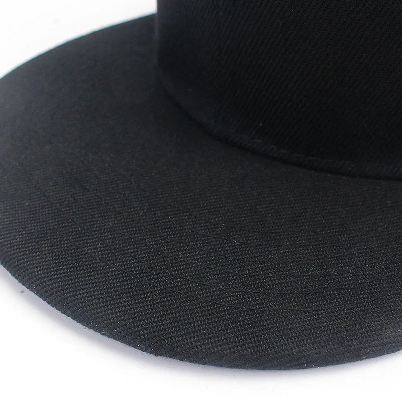 Кепка для бейсбола Черная кепка твердая цветная Snapback повседневная
