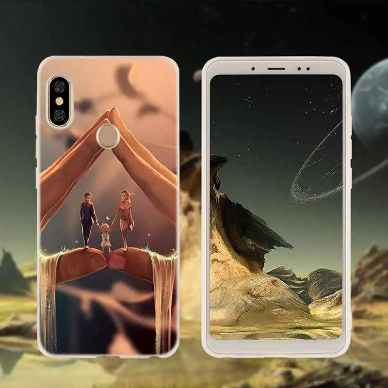 as the picture 13 Мягкий силиконовый чехол для телефона из ТПУ для Xiaomi Redmi 4X 4a 5 Plus 5a S2 6a 6 Note 8 7 5 6 4 5a Pro коричневая шерсть для мамы и дочки - Цвет: as the picture 13