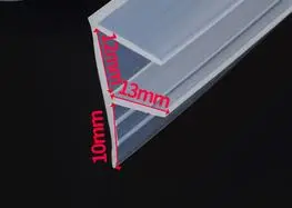 F 12MM Высококачественная стеклянная дверная изоляция 5 M F U H, силиконовый резиновый для душа для дверей и окон в комнате уплотнение стекла, прокладка, прокладка для окон - Цвет: F 12MM
