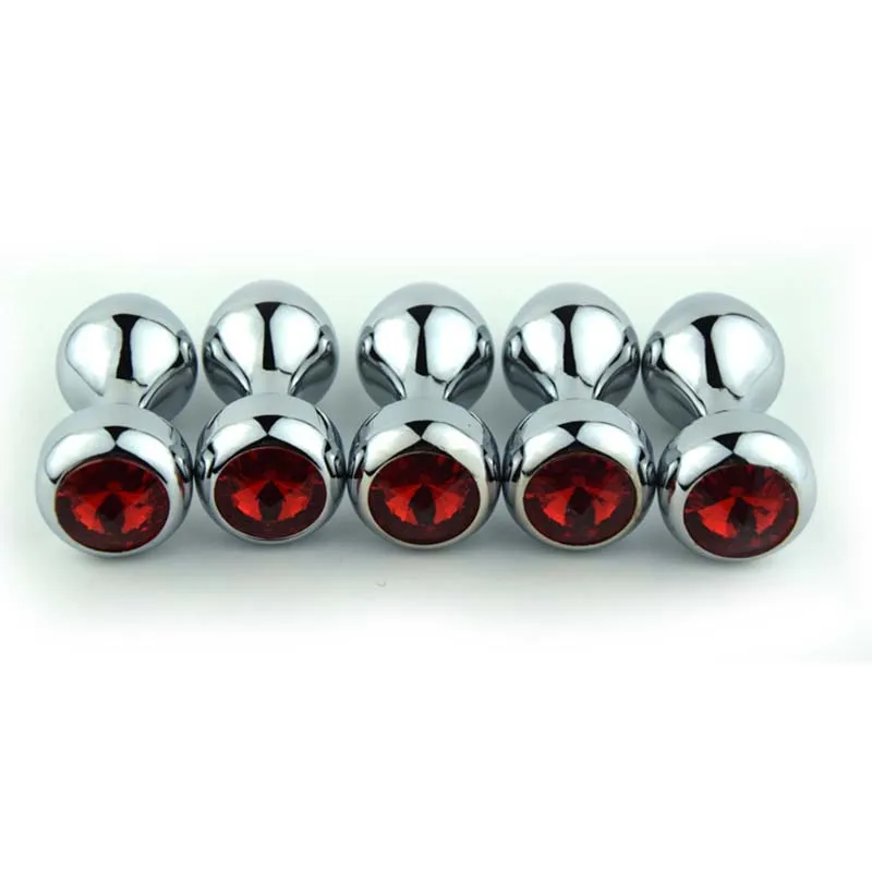 Small Size Cute Metal Gold Jewelled Butt Plug Crystal Anal Booty Bead Sex Toys for Women Men Gay |