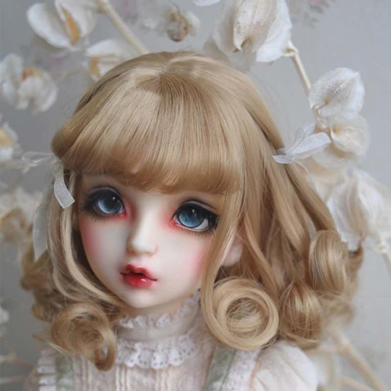 Парик Bybrana bjd из высокотемпературного волокна короткий вьющийся парик вьющихся