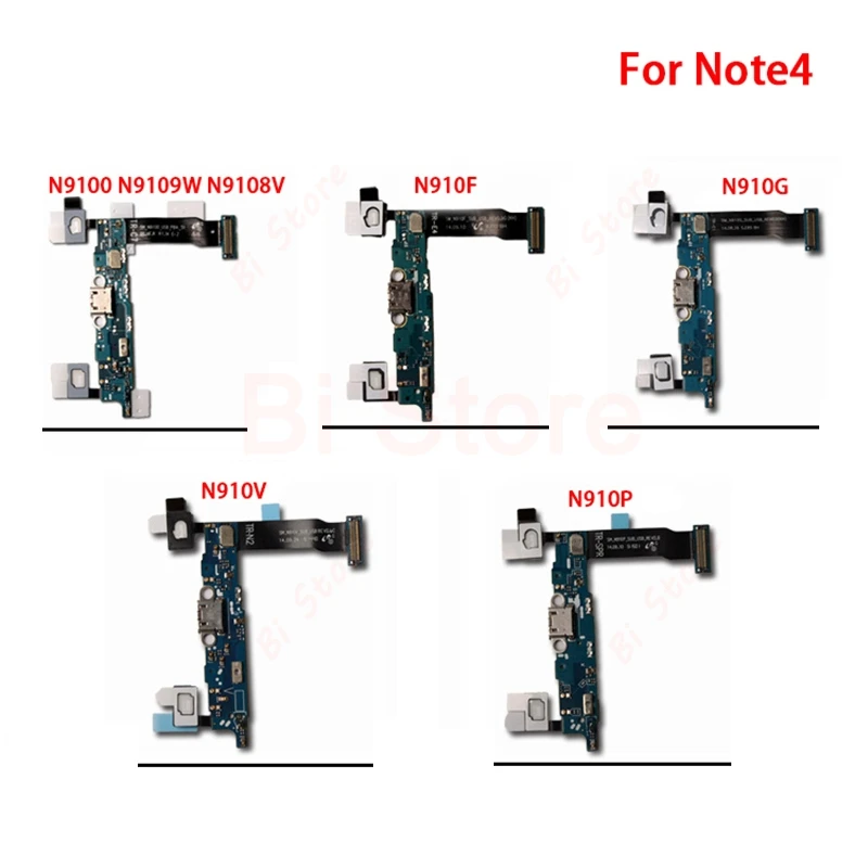 A Quality Replacement Charging Flex Cable For Samsung Galaxy Note 4 Note4 N910F N910A Microphone USB Port Socket Dock Connector