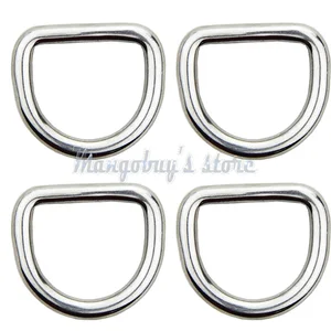 10 шт. 5 мм4 мм диаметр кованый AISI 316 нержавеющая сталь сварное D-образное кольцо оборудование для лодок такелаж Каяк Аксессуары для лодок морской серфинга