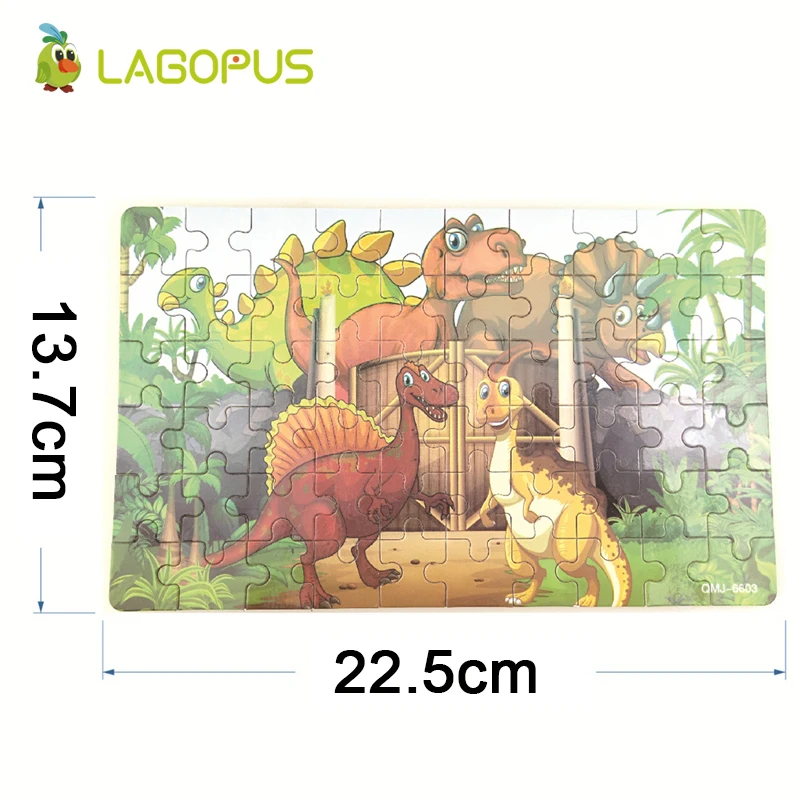 lagopus Wooden Puzzle Animal Dinosaur Eggs Jigsaw Educational Toys for Children Preschool Kids Toy Random Color | Игрушки и хобби