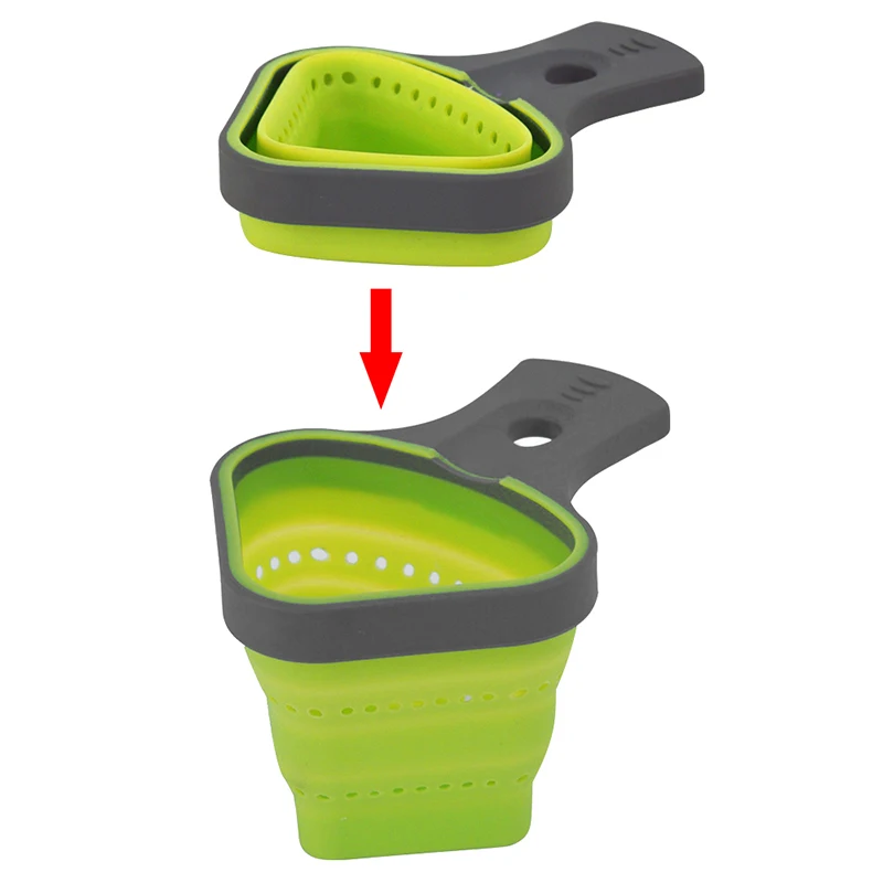 4 Pcs/setFoldable Silicone Colander Strainers Kitchen Strainer Spaghetti Net Cooker Basket Baking Tools | Дом и сад