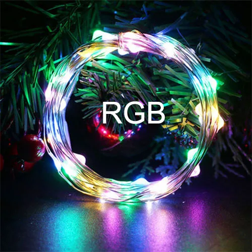 RGB Сказочный светильник s USB 5 м/10 м светодиодный светильник гирлянда из медной проволоки домашний Рождественский Свадебный Праздничный светильник ing 5 в декоративный светильник s - Испускаемый цвет: RGB