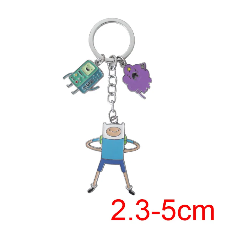 P1393 Dongmanli Adventure Time брелок с рисунком в виде аниме Финн Джейк Beemo BMO игрушка сумка подвеска брелок прекрасные цепочки для ключей подарок детям - Цвет: Серый