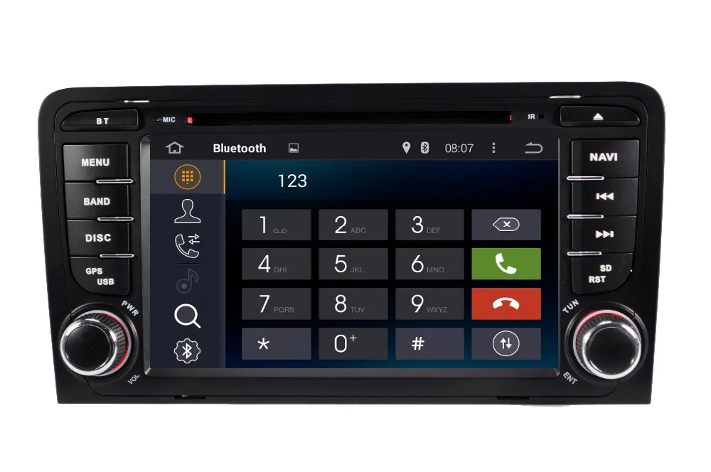 В наличии 1024 x 600 четырехъядерный Androd 5.1 dvd-gps радио для Audi A3 2002 - 2011 с Canbus wi-fi 3 г