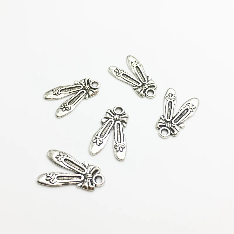 

30pcs/lot 12*20mm Alloy Antique Silver Color Ballet Shoes Charms Pendants Diy Jewelry Findings Accessories