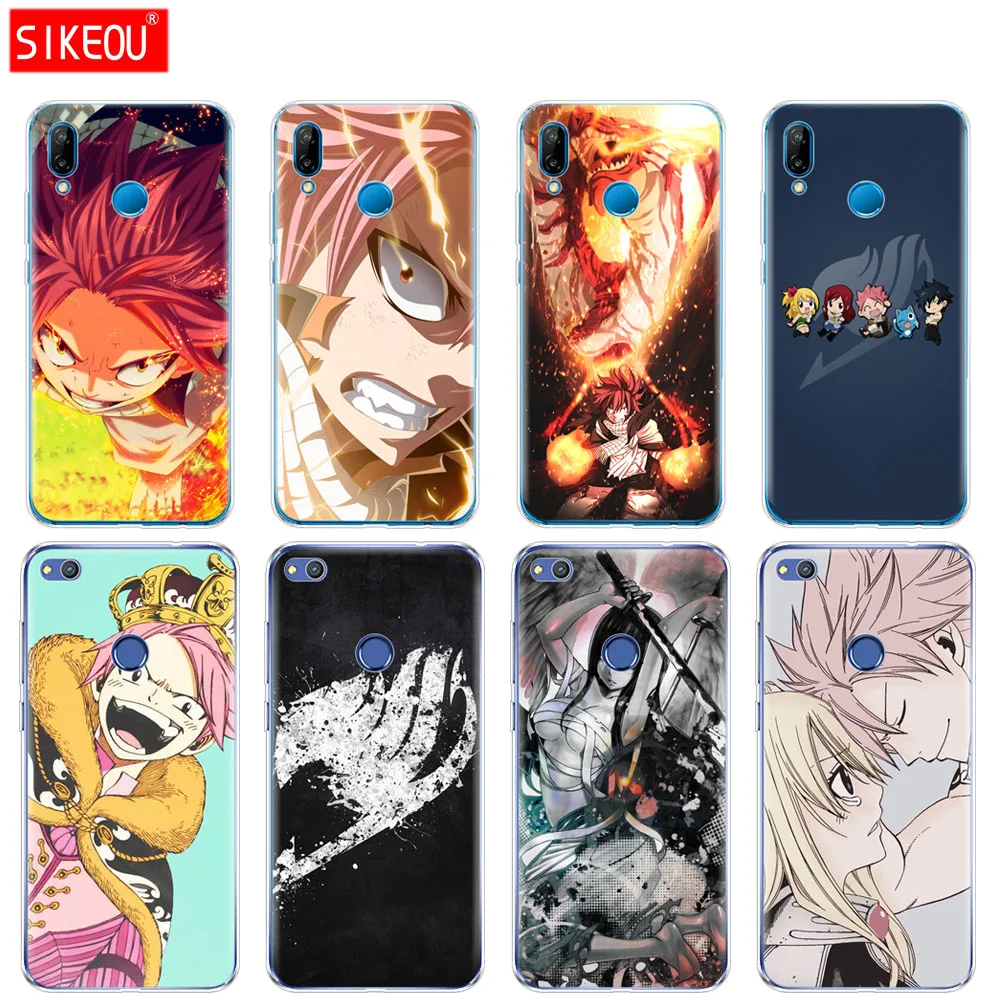 Силиконовый чехол для телефона Huawei P20 P7 P8 P9 P10 Lite Plus Pro 2017 P Smart Anime Fairy Tail|Бамперы| |