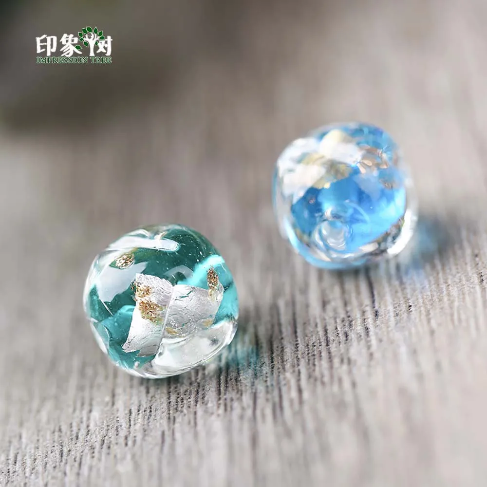 12x11 мм 10 шт пески Порошковая фольга внутри ручной работы Lampwork неправильные бусины застекленные квадратные разделители хрустальные бусины DIY Ювелирные изделия 1609