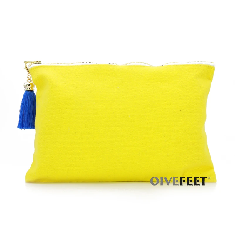 OIVEFEET LGC210 12 унций простой розовый хлопковый холщовый клатч сумка из искусственной