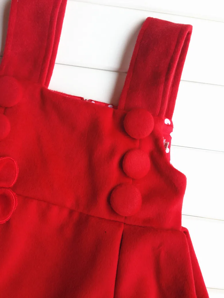 2019 Fashion Style Girls Winter Dresses Red Color Dress Jumper Cotton Vestidos For 1 2 3 4 6 8 Years Old Girl Clothing RKD185001 | Детская