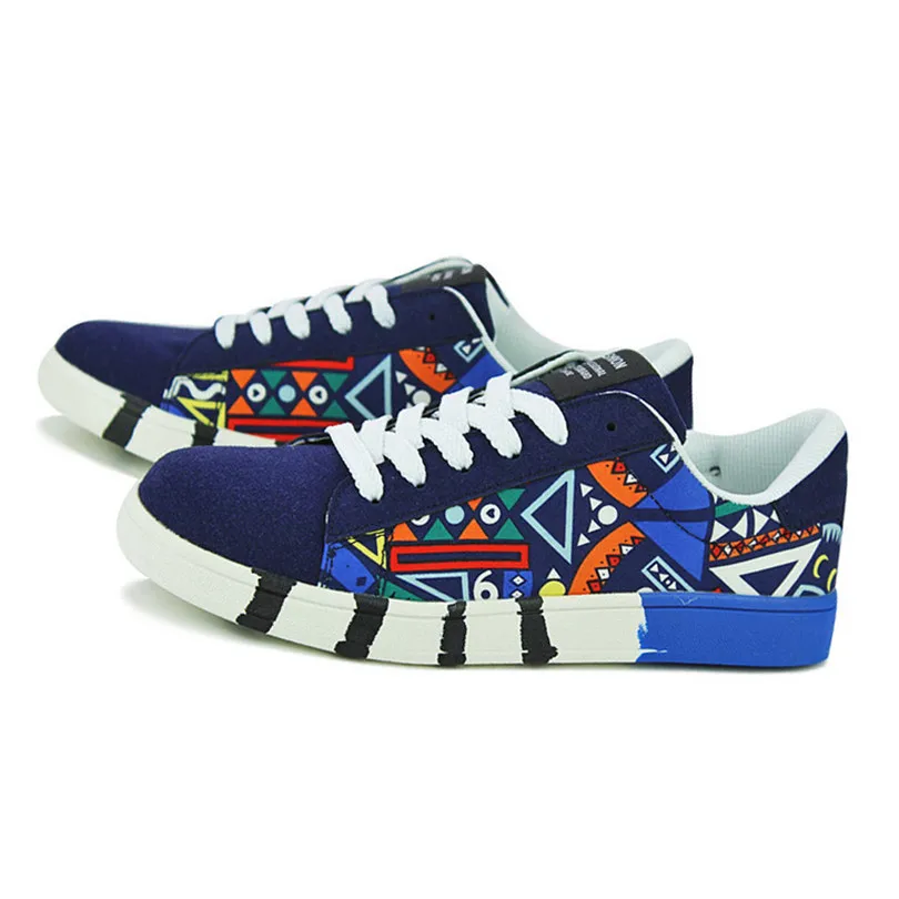 LIN KING/модные мужские туфли на плоской подошве шнуровке повседневные парусиновые