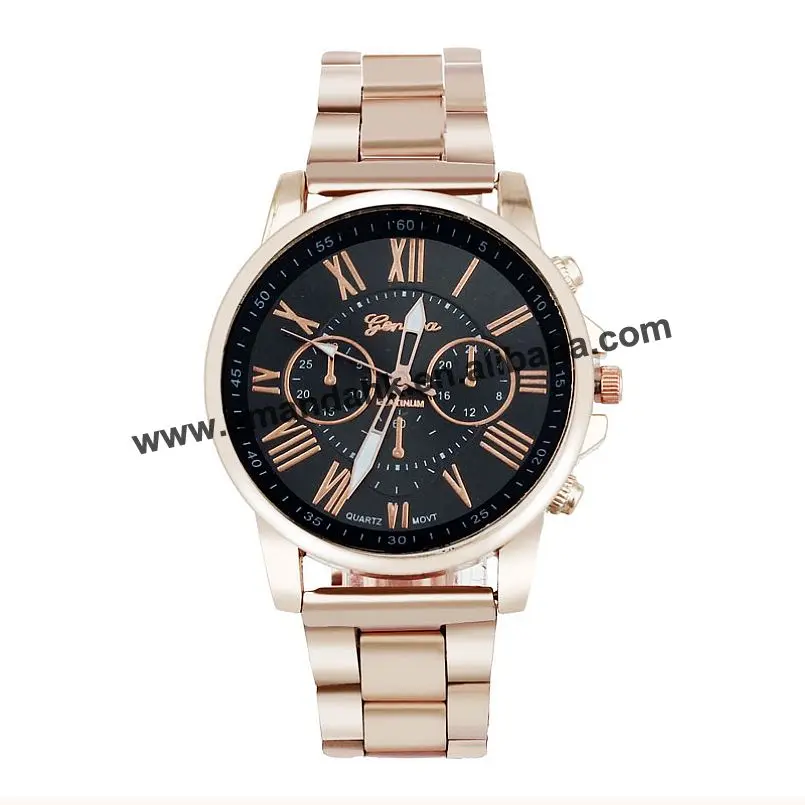 nice belt black Женские часы GENEVA Roman Number Hours Case повседневные часы аналоговые Мужские кварцевые наручные часы GENEVA - Цвет: nice belt black