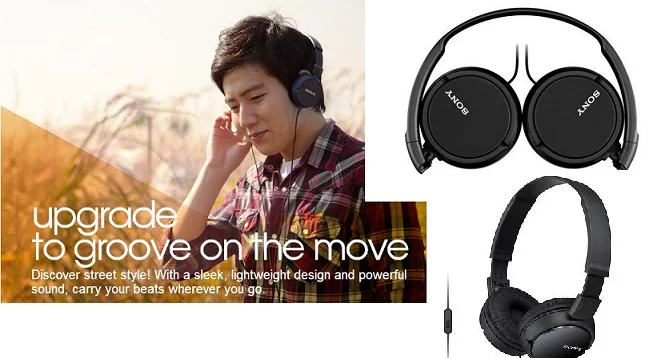 SONY MDR-ZX110APZX серия Экстра бас смартфон гарнитура с микрофоном