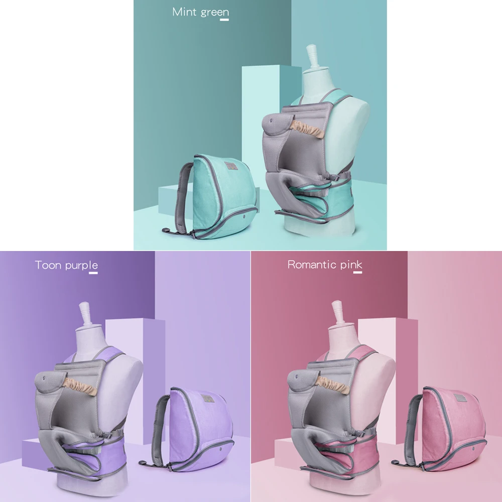 

Comfortable Baby Strap Waist Stool Breathable Infant Waist Stool Strap Single Stool Front And Rear Wrap Hip Seat With Bag
