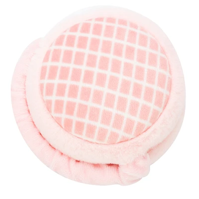 Plaid Light Pink IANLAN, повседневные женские зимние наушники, регулируемые, для девочек, искусственный мех, мягкие, складные, для студентов, одноцветные, портативные, для ушей, теплые, IL00059 - Цвет: Plaid Light Pink