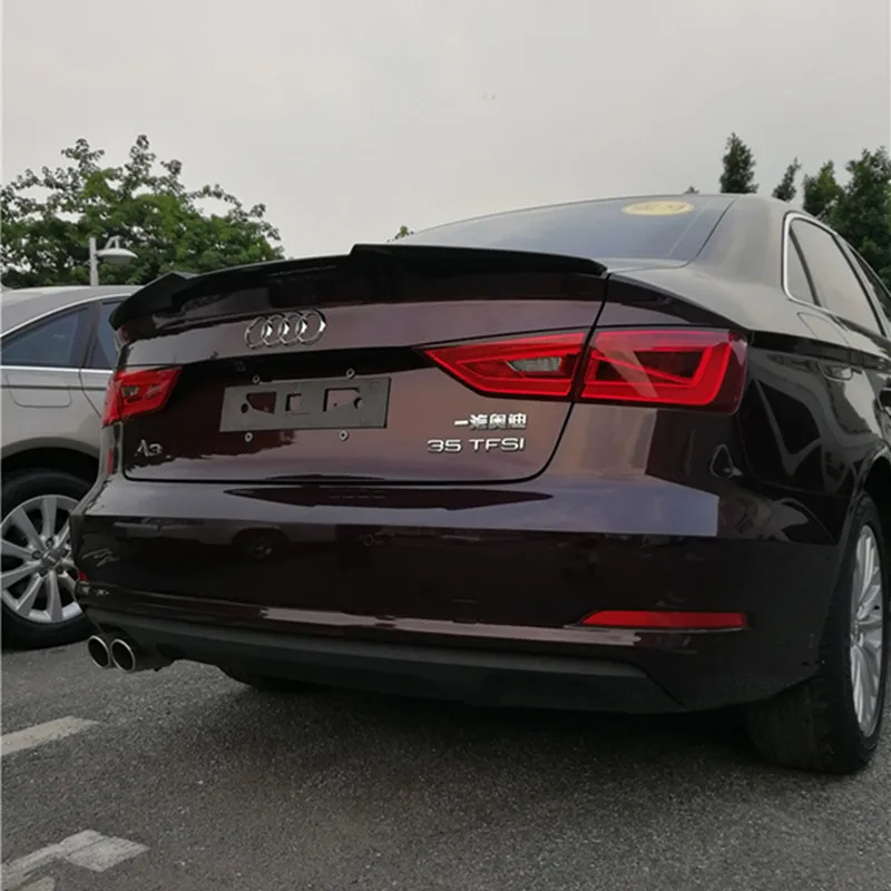 Для Audi A3 спойлер S3 ABS Материал заднее крыло автомобиля праймер цвет задний для