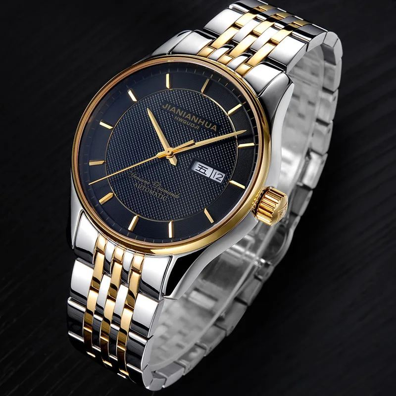 2 Zegarek mechaniczny montres automatiques de Lux homme relogio masculino automatico week date Часы мужские механические orologi uomo - Цвет: 2