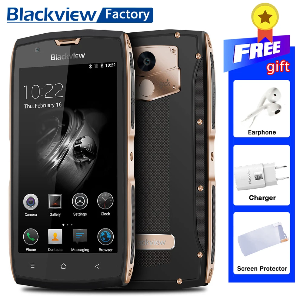 Blackview BV7000 Pro IP68 Водонепроницаемый смартфон 4 GB + 64 5 0 &quotFHD 13.0MP мобильного телефона